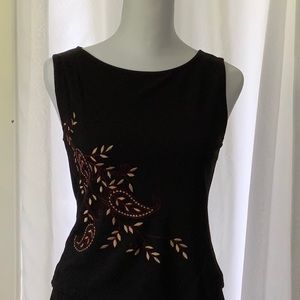 Ann Taylor Loft Embroidered Top and Skirt Set